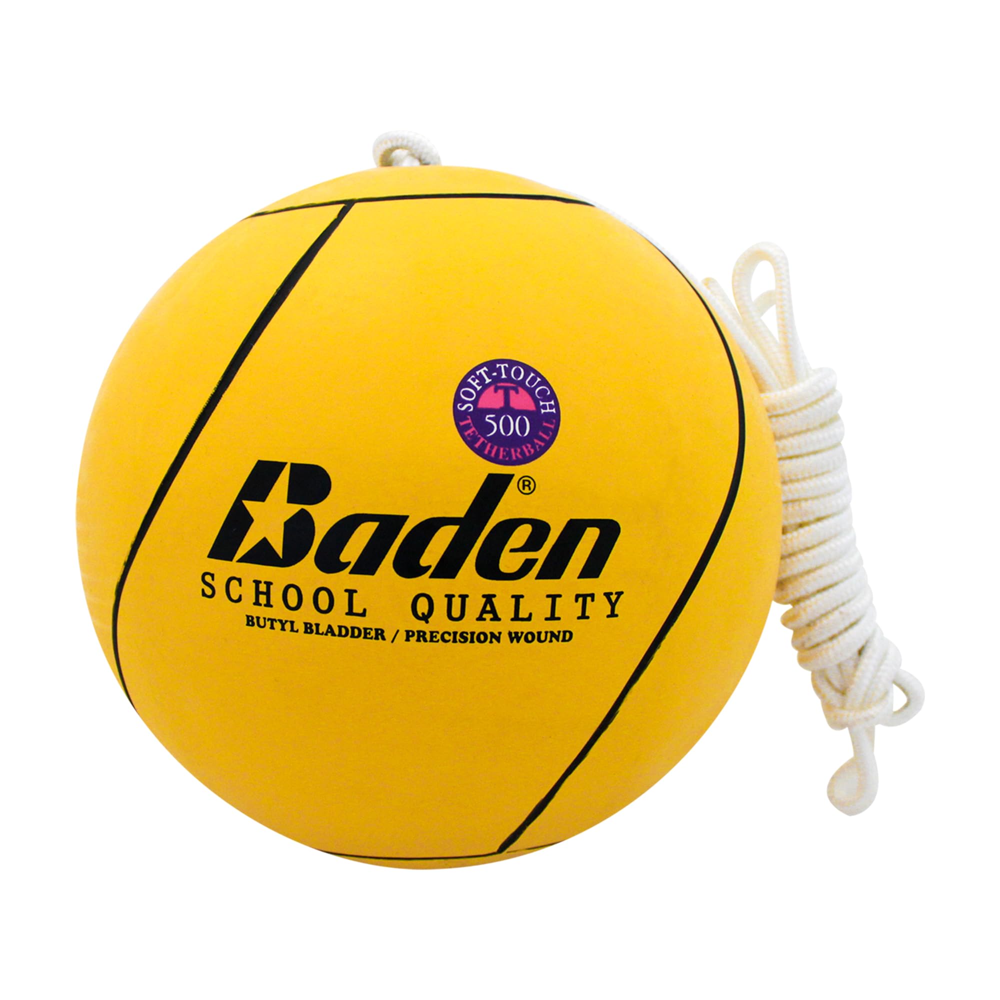 Baden School Quality Tetherball Set - Soft-Touch Tetherball Ball and Rope