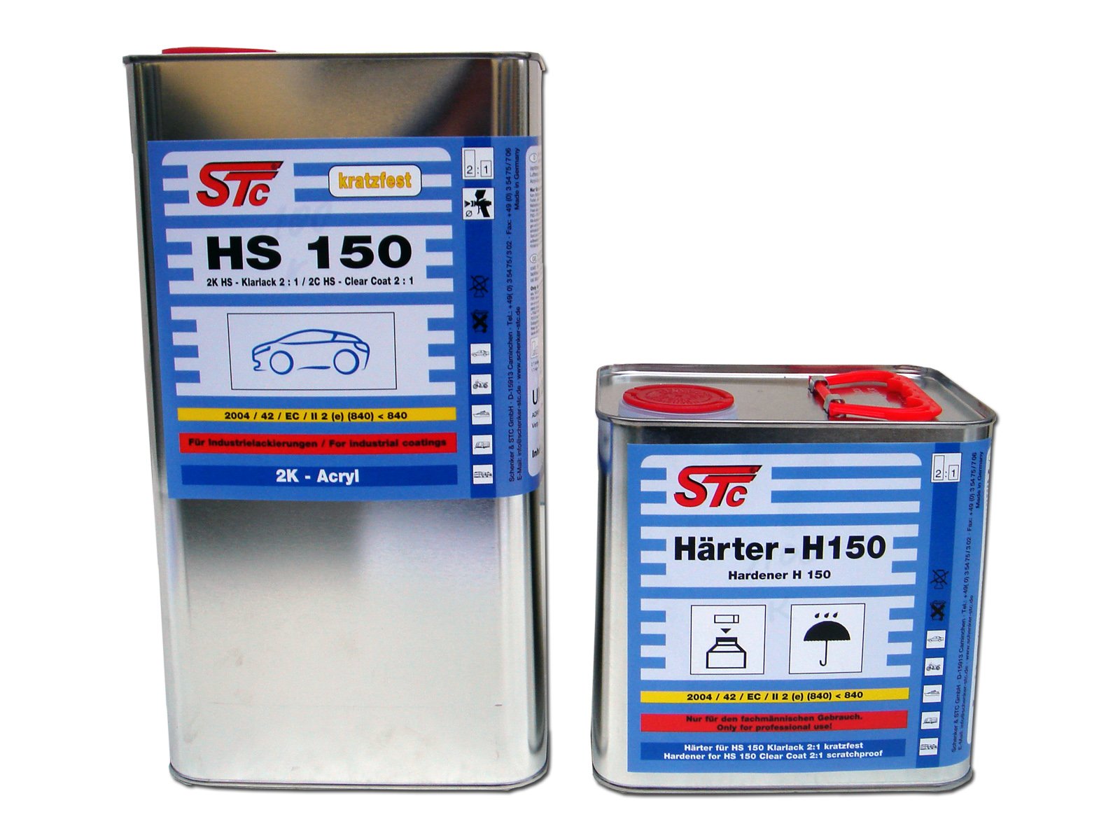 STC 7,5 L Set 2K HS 150 Acryl Klarlack Spezial Set 2:1 Kratzfest inkl. Härter kurz
