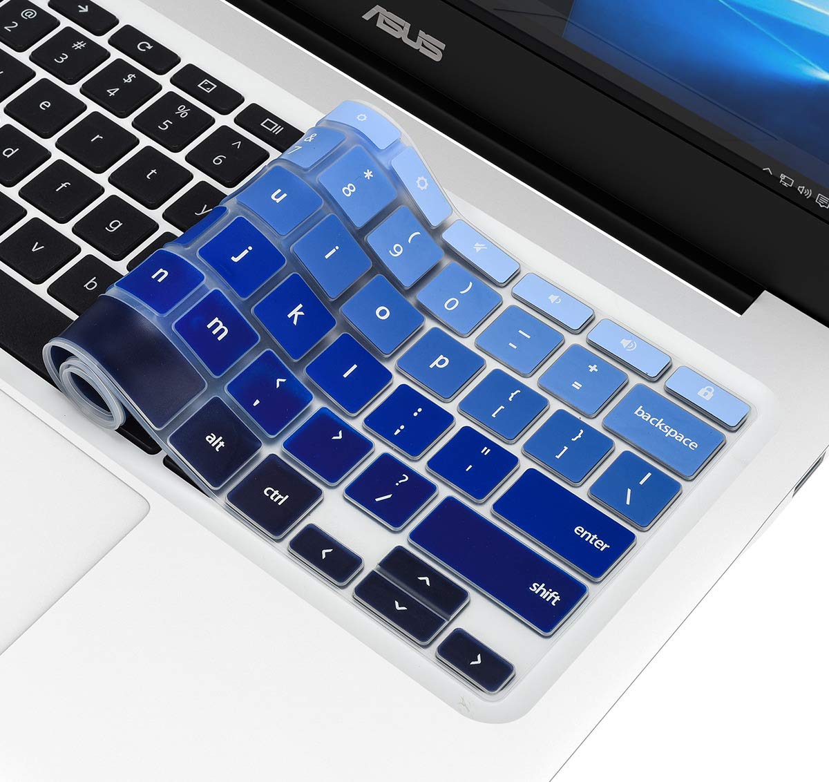 ASUS Chromebook Keyboard Cover - Ultra Thin Silicone Skin For C433 C434 CX1 C423 C425 Models