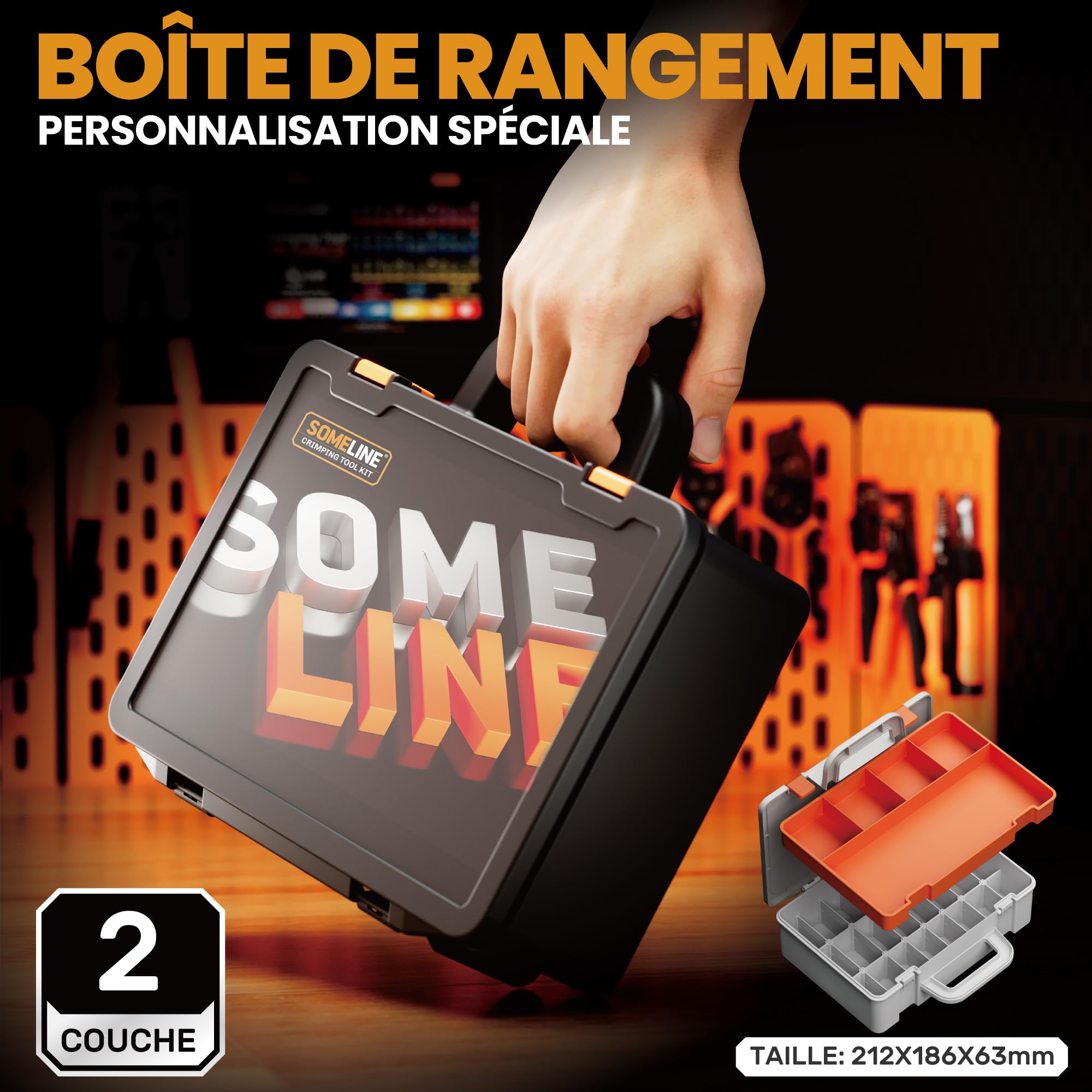 SOMELINE Kit de connecteurs automobiles étanches, Pince à sertir 0,34–2,5 mm², avec connecteurs 1/2/3/4/5 broches, outil de démontage | Pince à sertir compatible avec les connecteurs AMP série 1.5