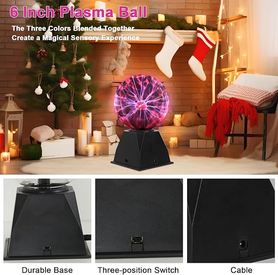 6 Inch Magic Plasma Ball Plasma Lamp Touch and Sound Sensitive [Energy Class F]