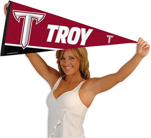 Miniatura 4 de College Flags & Banners Co. Troy University Pennant - Fieltro de tamaño completo
