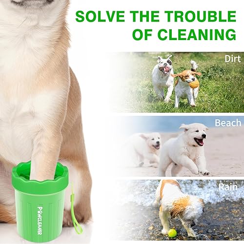 Miniatura 2 de Comotech Limpiador de patas de perro, limpiador portátil de patas de perro, cepillo de silicona para limpieza de mascotas con 3 toallas absorbentes,
