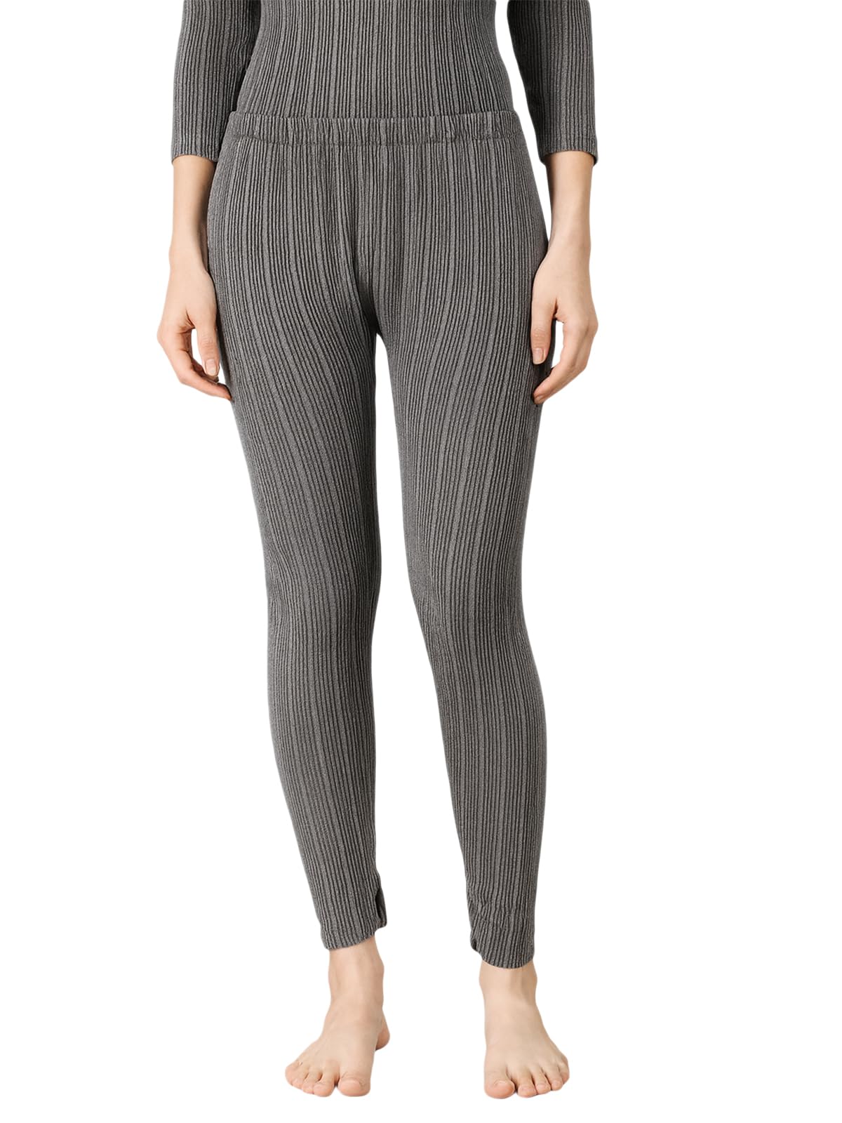 HEATEK Women's Charcoal Melange Thermal Trouser | Thermal Sweatpants for Women| Style - 333