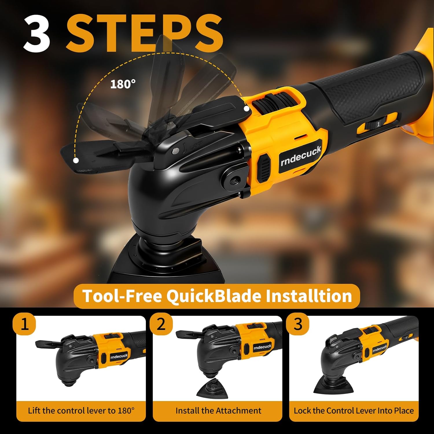 Brushless Oscillating Tool Compatible with DeWalt 20V MAX Batteries(No Battery), 6 Variable Speed Cordless Oscillating Multi-Tool with Accessory Kit for Sanding, Cutting & Scraping