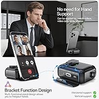 Vista 4 de for AirPods Pro 2nd/1st Case (2023/2022/2019) with Phone Stand,（with Automatic Snap Switch） Carbon Fiber Design Protection Cover with Cleaning