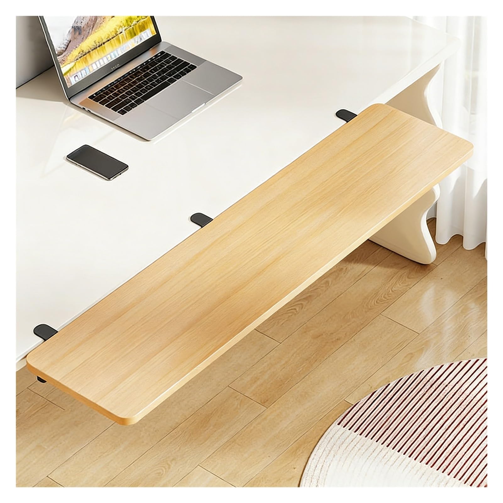 Ergonomische Schreibtisch-Erweiterungsablage, faltbare Tastaturablage für Büro, Zuhause und Wohnmobil, verstellbares Schreibtischzubehör für verbesserten Arbeitsplatzkomfort