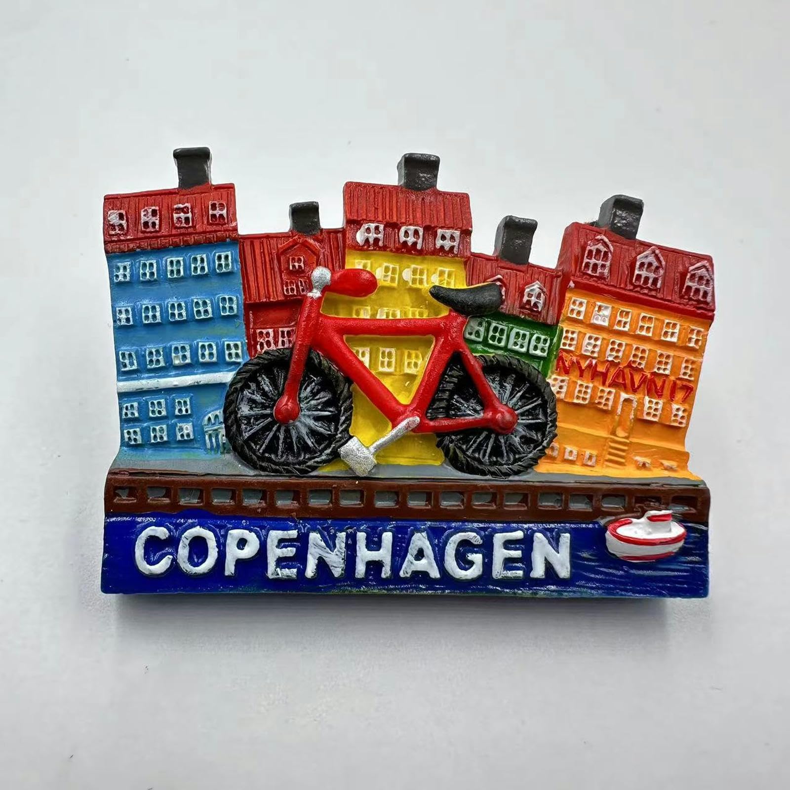 Kongzizzw Denmark Bikes Prague, Czech Republic, Denmark Eiffel Tower Fridge Magnet France Resin Magnetic Handicraft Souvenir - Denmark Bike
