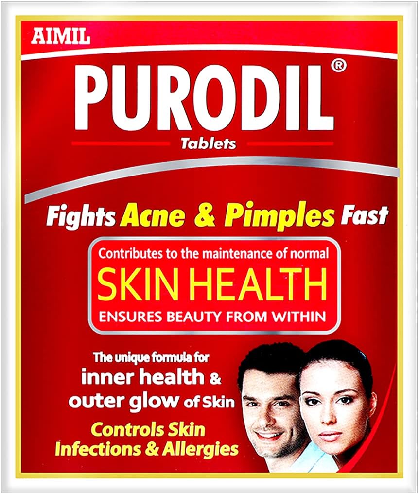 AIMIL Purodil Blood Purifying Formula for Healthy Skin| Clear Complexion Ayurvedic Tablets| 30 Tablets