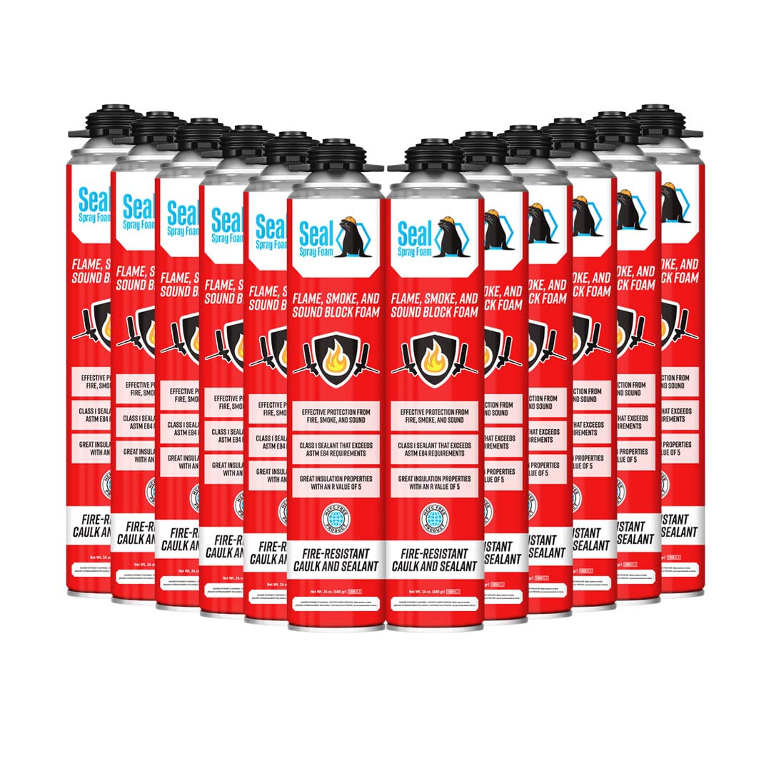 Seal Spray Fire/Flame, Smoke, and Sound Block 23.4oz Gun Foam - Case of 12