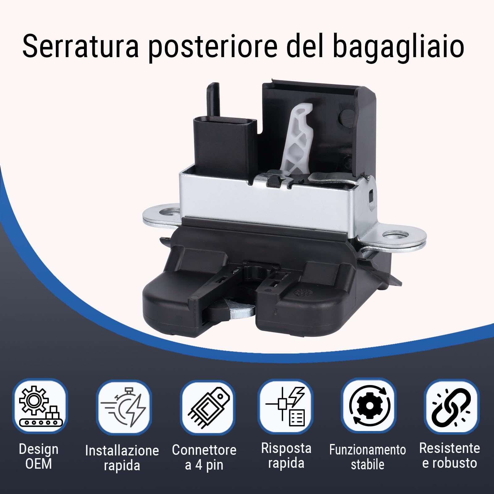 5G6827505 Serratura del Bagagliaio Portellone, Attuatore de Interruttore de Attuatore del Bagagli Posteriore Compatibile con VW Tiguan 2007-2016 e Golf 7 2012-2019