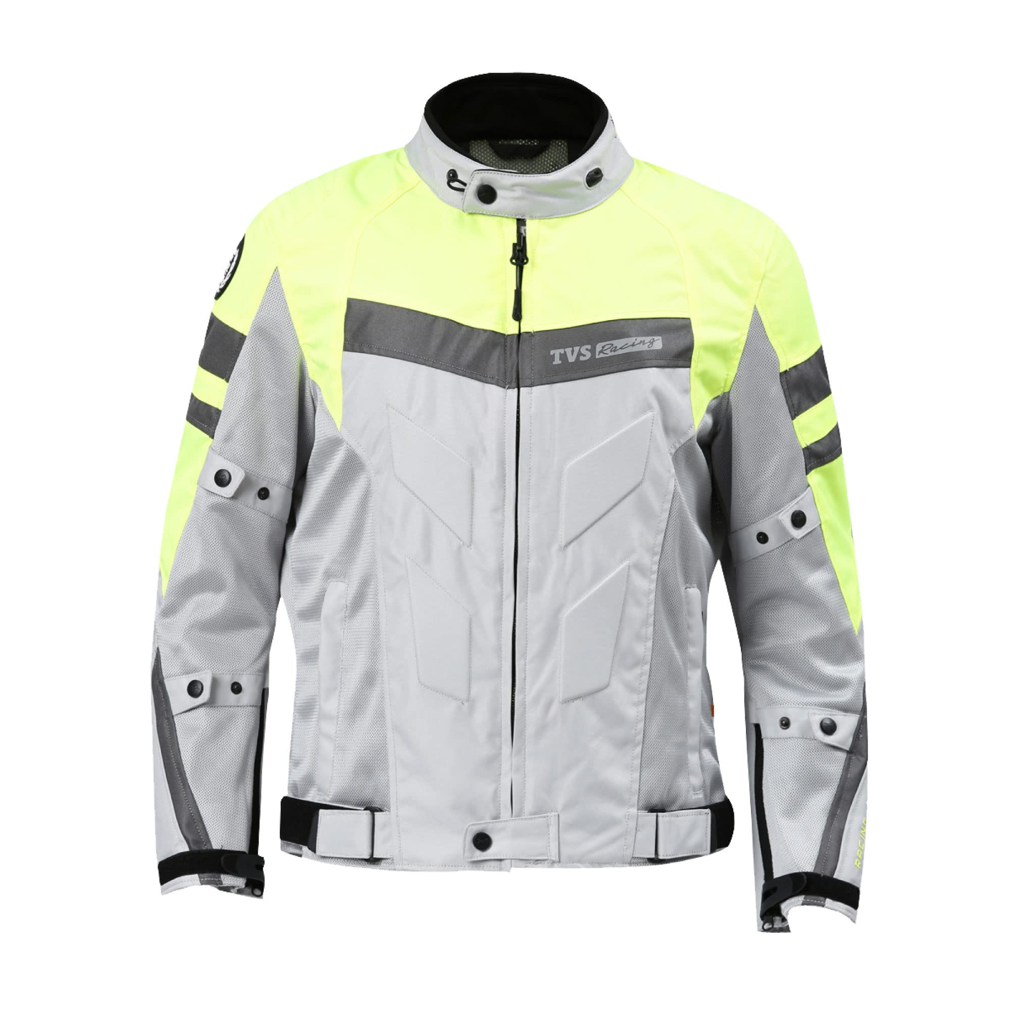 TVS Racing Aegis 3-Layer Riding Jacket for Men-All Weather Adaptability, CE Level 2 Armour Protection-Premium Bike Jackets for Bikers (Neon-M)