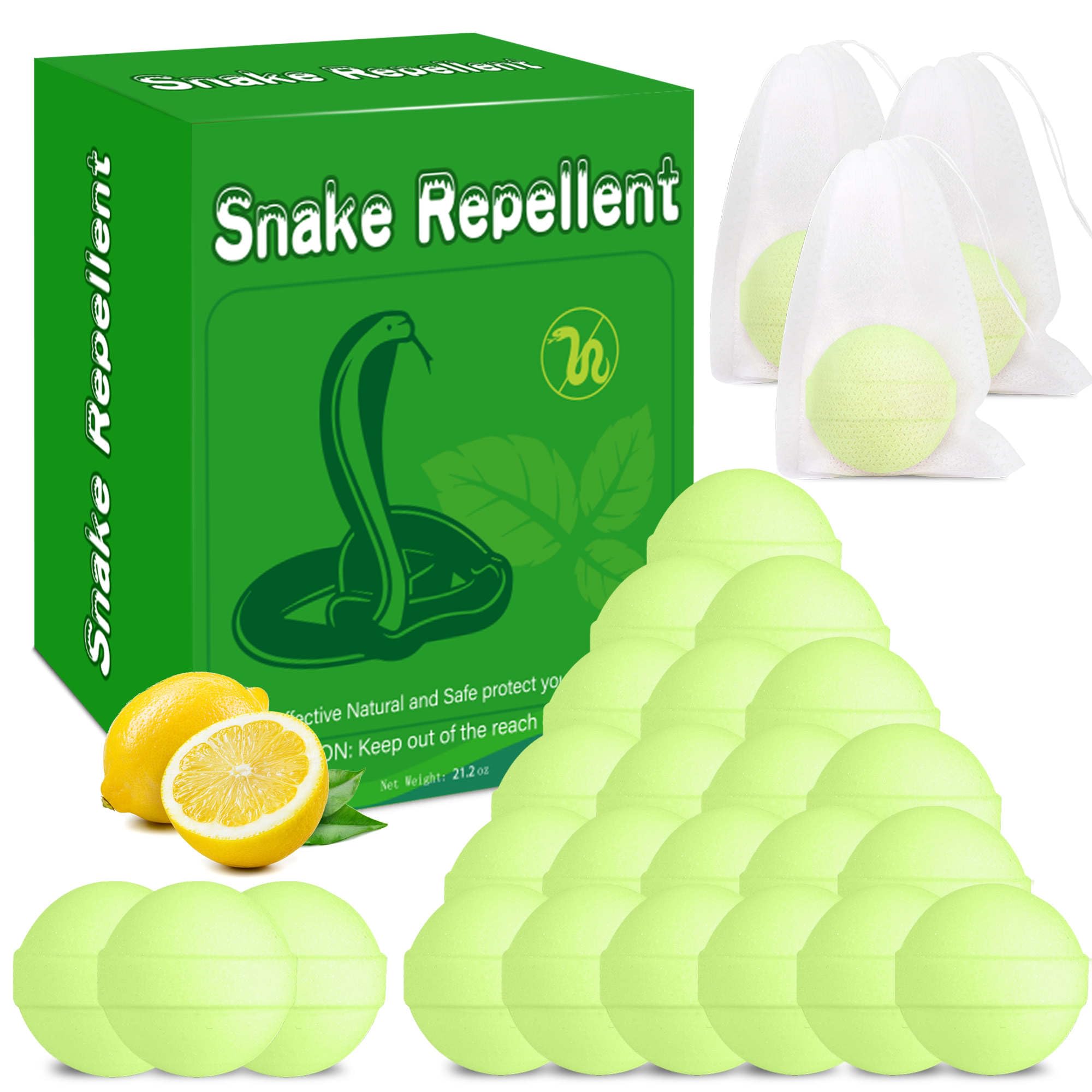 24 Pack Mouse Repellent for Yard, Natural Rodent Repellent Balls for Outdoors and Indoor, Keep Snakes Lizard and Rodent Away from Lawn Yard Garden Camping Fishing Pet Safe