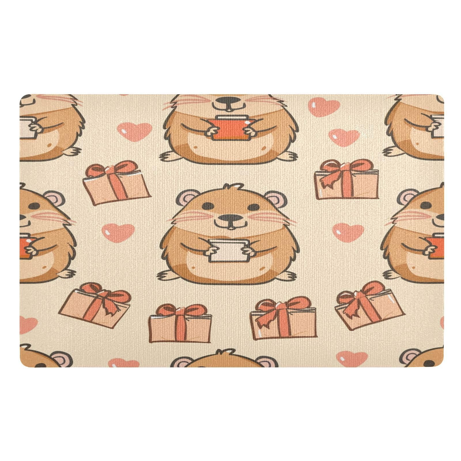 Paillasson absorbant Capybara : tapis antidérapant et lavable en machine