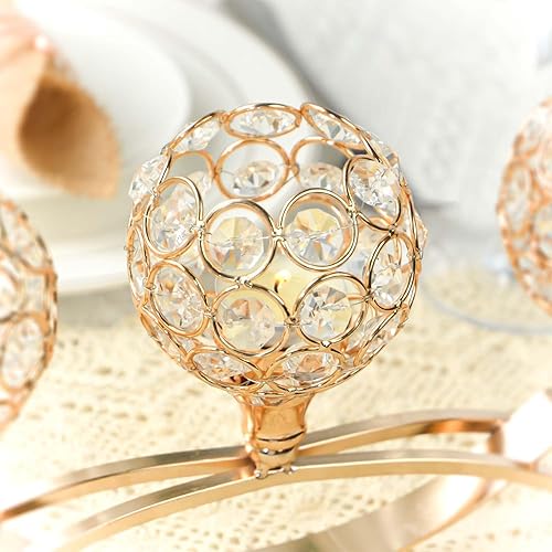 Miniatura 5 de Portavelas de Cristal para Velas de Té, Centro de Mesa Decorativo para el Hogar, Portavelas Elegante, Centro de Mesa Elegante para Decoración del