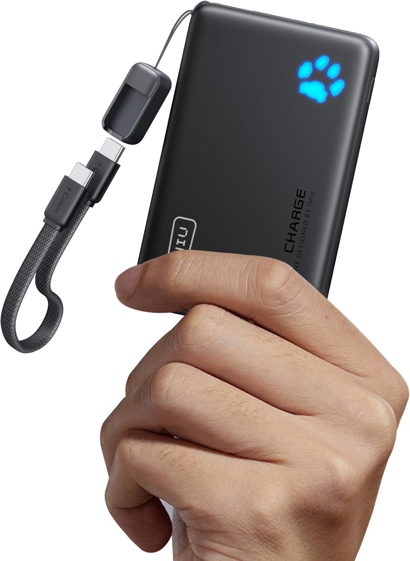 INIU Portable Charger, Ultra Slim 10000mAh 45W PD Power Bank, USB C in&Out Fast Charging Battery Pack, Travel Essential Phone Powerbank Compatible with iPhone 17 16 15 Samsung S22 S21 Google iPad etcClimatePartner certified