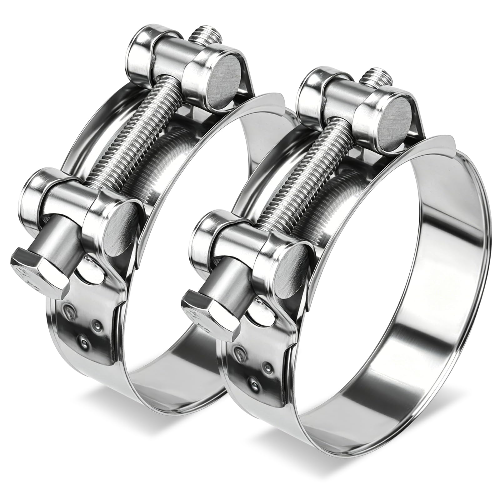 2 Stück und 4 Stück Gelenkbolzenschellen Edelstahl Schlauchschellen Spannbereich 26-79mm, Bandbreite18/20/22/24mm, W4 (74-79mm 2Stück)
