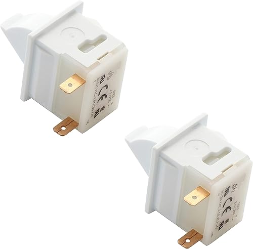 Kitchen Basics 101 Paquete de 2 interruptores de luz para puerta de refrigerador ES18806 para GE WR23X10143, 5309918806, Whirlpool, Maytag, Admiral,
