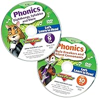 Vista 4 de Lets Learn to Read 10 DVD Collection by Rock N Learn 170 sight words covers all phonics rules vowels consonants blends digraphs practice sections to