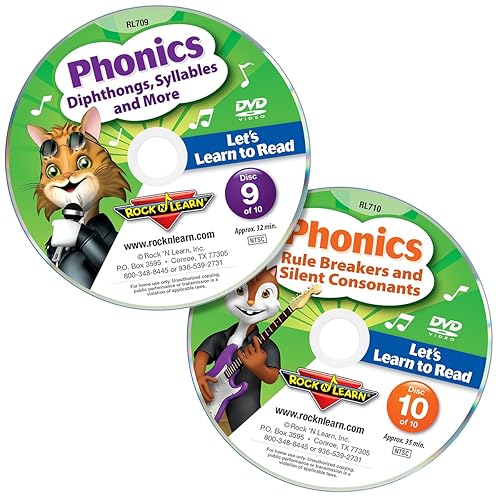 Miniatura 4 de Lets Learn to Read 10 DVD Collection by Rock N Learn 170 sight words covers all phonics rules vowels consonants blends digraphs practice sections to