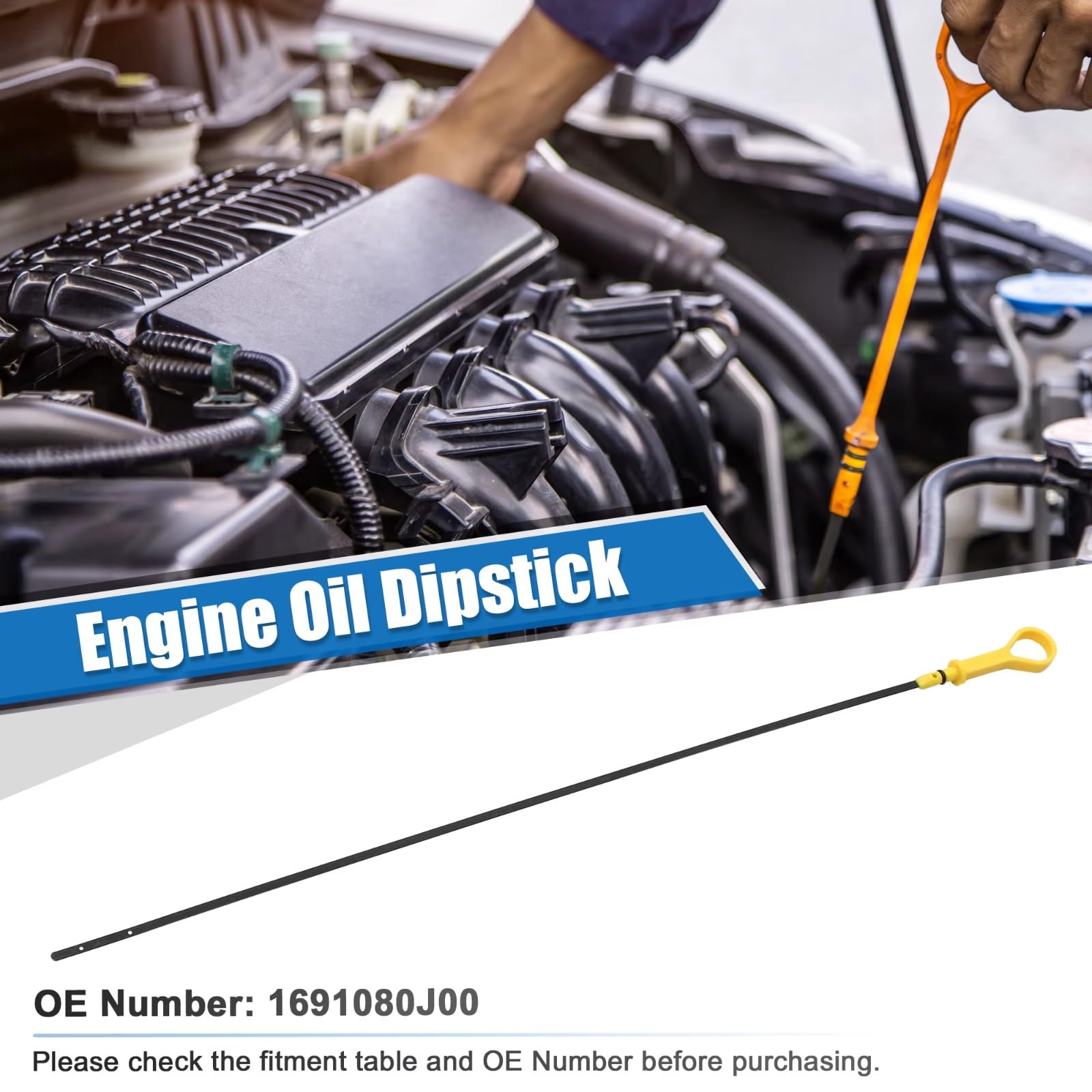Asta di Livello Olio Motore per Suzuki SX4 Base Sport 2.0L L4 - Benzina 2007 2008 2009 Asta di Livello Olio Motore Auto 1691080J00