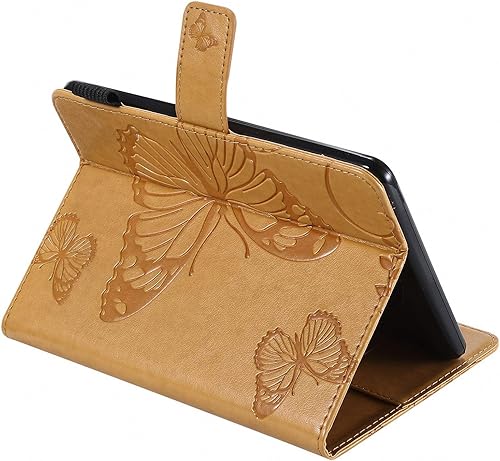 Miniatura 7 de Funda tipo cartera para Kindle Paperwhite, Techcircle Pretty Butterflies en relieve, cubierta plegable magnética con ranuras para tarjetas, para