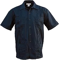Vista 1 de Foxfire Men's Casual Guayabera Cuban Shirt Regular, Big & Tall Sizes, Short Sleeve Pockets Cotton Blend