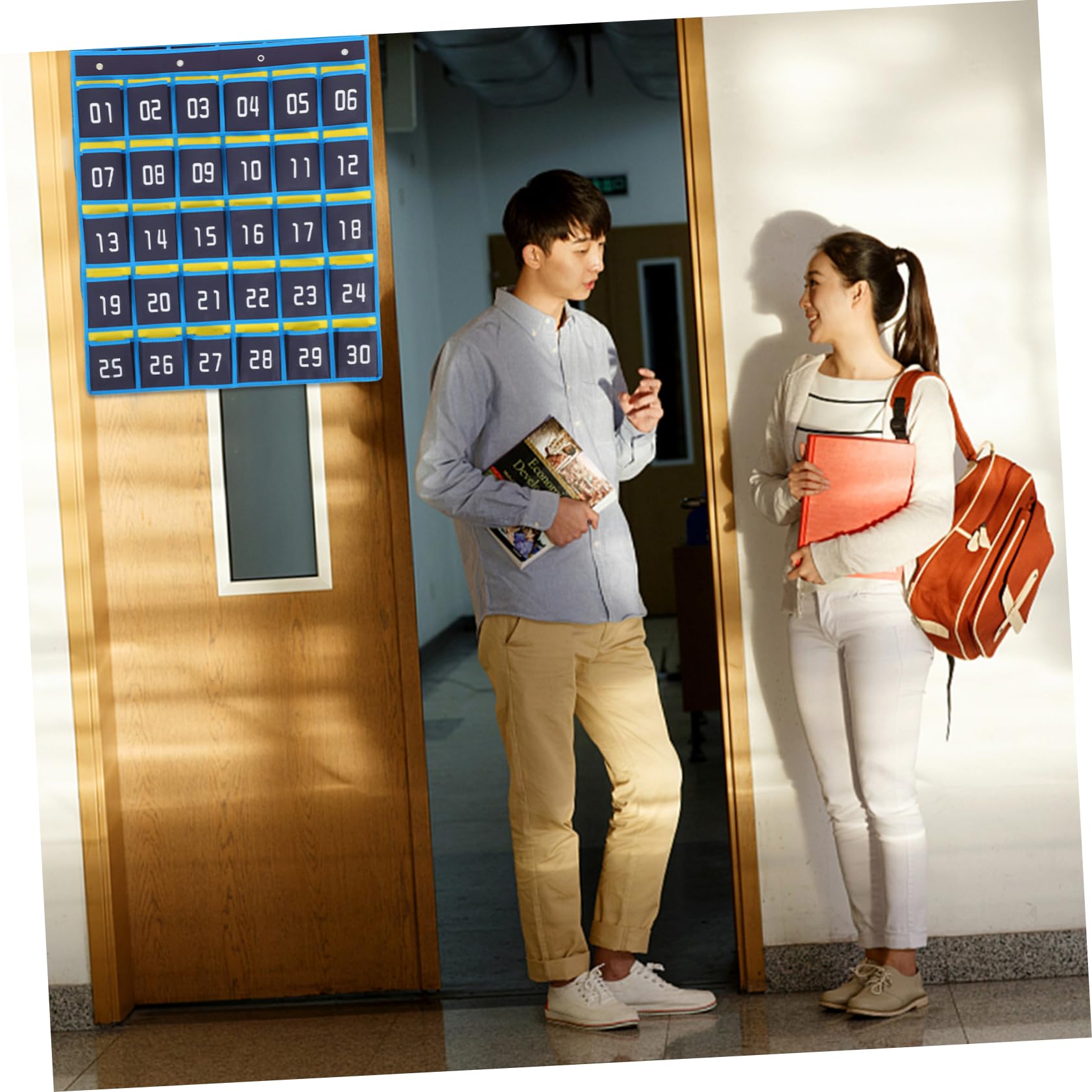 Borsa Da Appendere Al Muro Numerate Per Aula Contenitore Per Cellulare e Cancelleria Supporto Per Telefono Da Appendere Organizer Per Classe