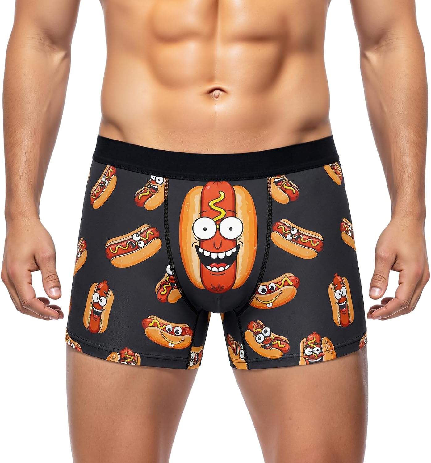 Funny Boxers for Men Novelty Hotdog Dumpster Underwear Men's Briefs Shorts for Father's Day Gag Gifts Adults Prank