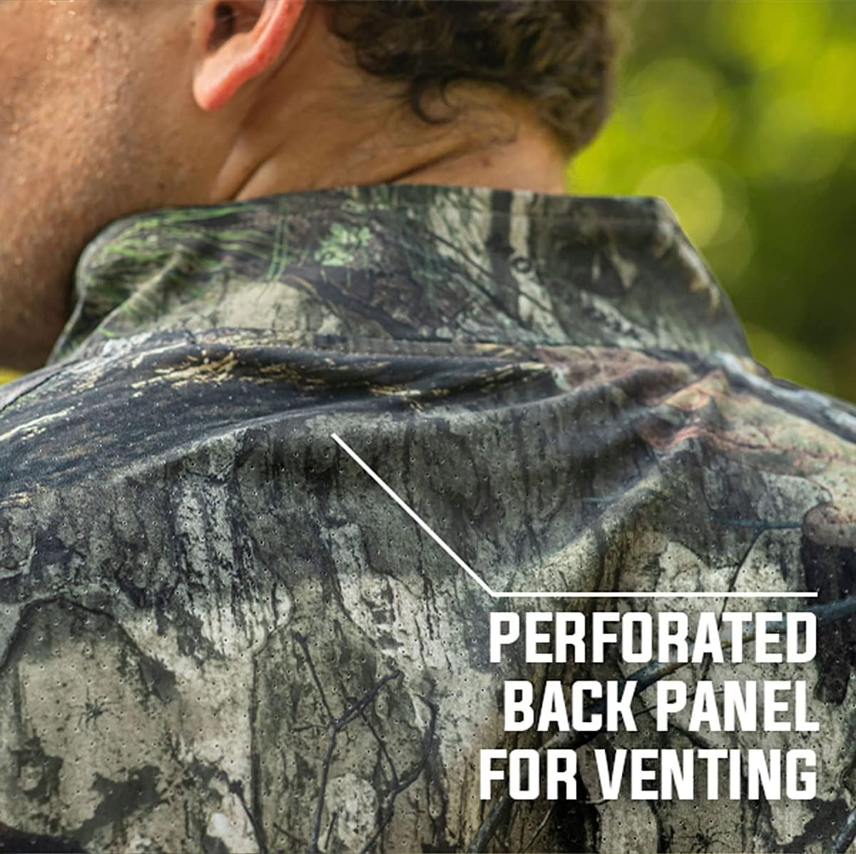 Mossy Oak Mens Men's Hunting Shirts Lightweight Camo Tibbee Tech Stretch Quarter Zip - Image 5