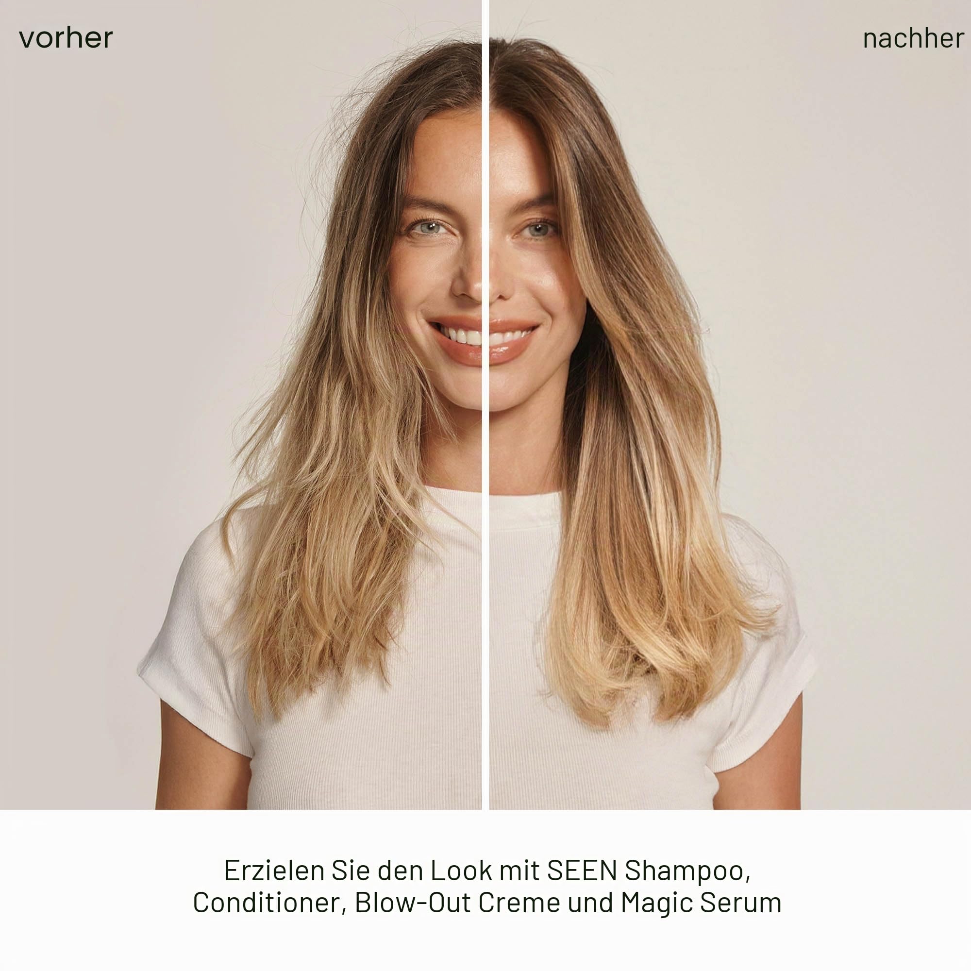 SEEN Ausblascreme, parfümfrei, nicht komedogene Haarcreme, dermatologisch entwickelt, reduziert Kräuseln, Hitzeschutz, sicher für empfindliche, zu Ekzemen und zu Akne neigende Haut