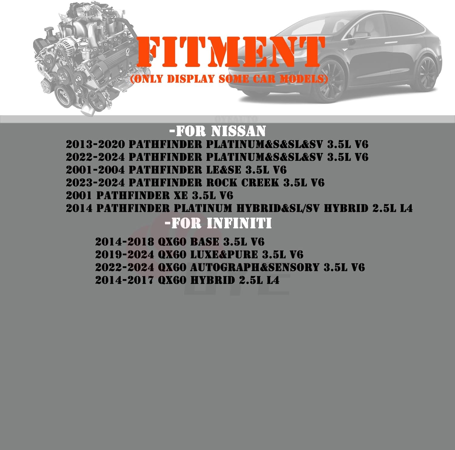 radiator cooling fan assembly 621-586 compatible with nissan pathfinder 2001-2004 2013-2024&infiniti qx60 2014-2024 2.5l 3.5l l4 v6