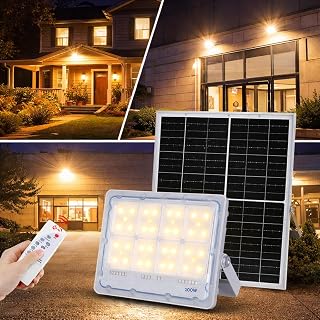 بلاتو مصباح كشاف LED يعمل بالطاقة الشمسية 100 واط مع جهاز