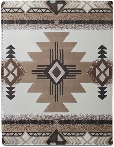 Miniatura 3 de Dreaweet Carpeta de cuero azteca, organizador de portafolio de cuero nativo americano, tribal, navajo, carpeta de currículum, organizador de