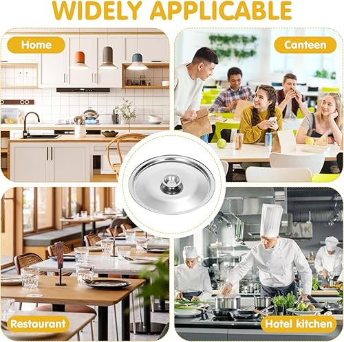 Miniatura 9 de DOITOOL Tarro de acero inoxidable, tapa de olla pequeña, tapa de cacerola, cubierta de ollas, cubierta de olla de condimento, tapa de cacerola