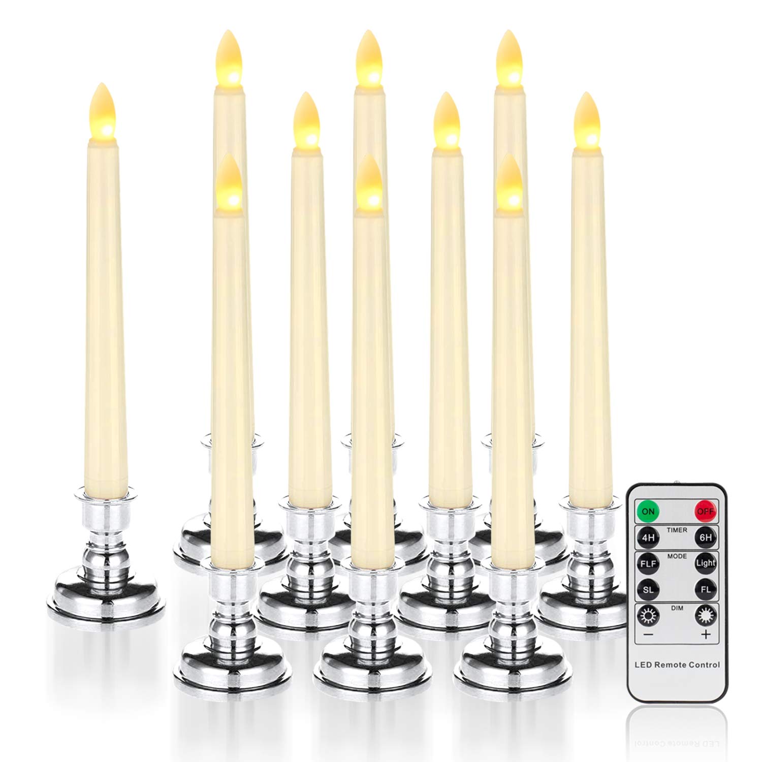 Buy Amagic 9Pcs Christmas Window Candles with Timer, Flameless Taper