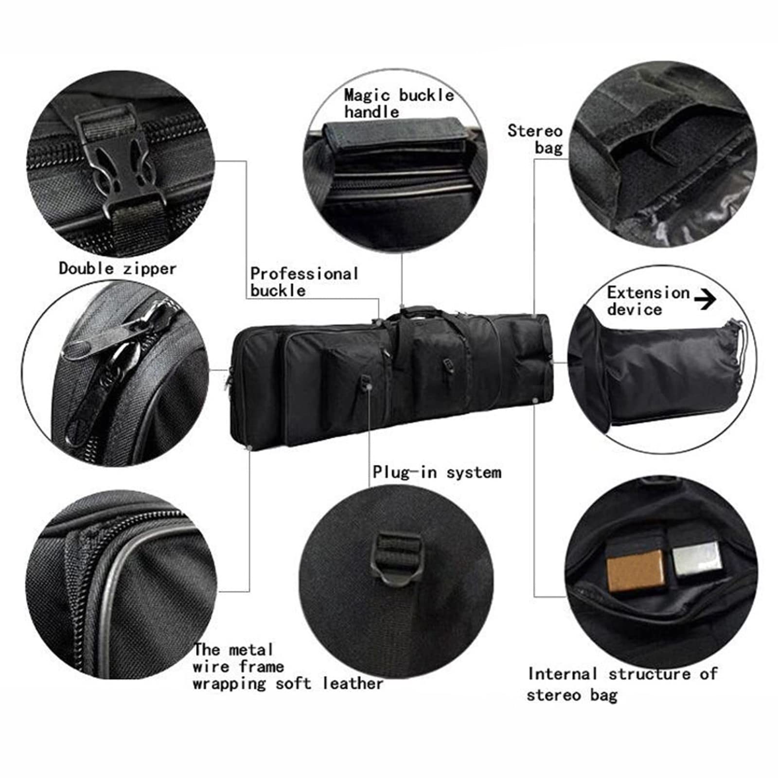Mochila De Pistola De Rifle, Estuche Doble para Pistola Larga, Funda para Fusil Largas Estuche Escopeta con Correa De Hombro para Caza Y Pesca