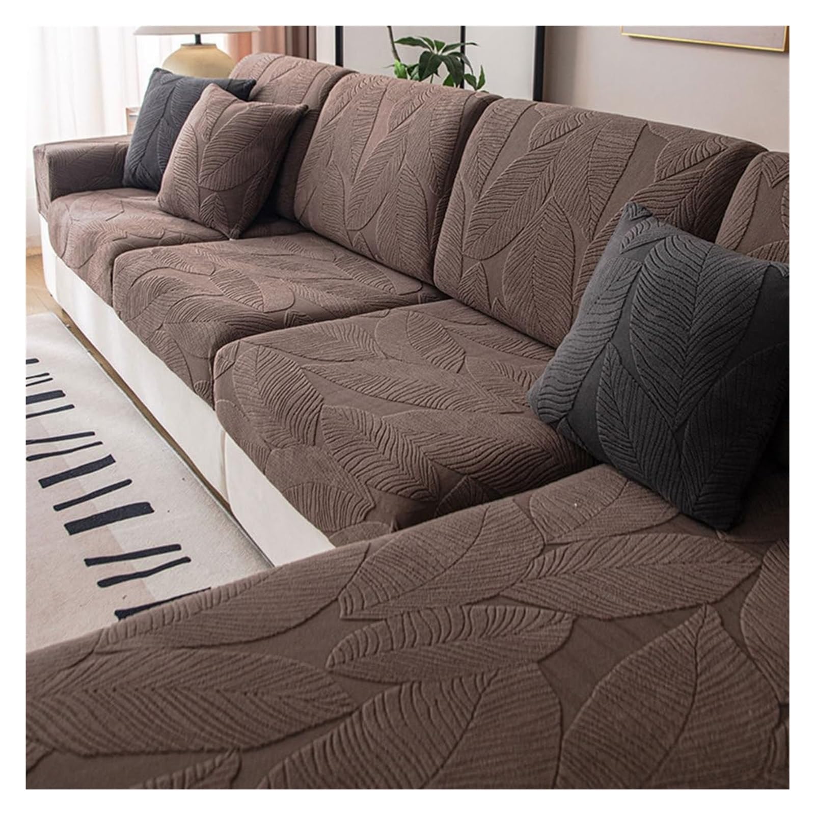 Housse de coussin de canapé lavable pour stopper les glissements de tissu