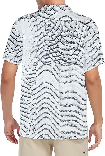 Vista 4 de Durio Hawaiian Shirt for Men Short Sleeve Floral Beach Shirts for Men Casual Button Down Tropical Shirts