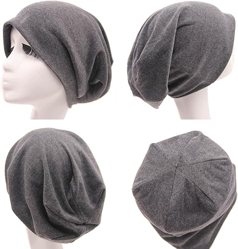 Miniatura 6 de UTTPLL Gorros de algodón unisex holgados ligeros hip-hop suaves holgados elásticos para hombres y mujeres