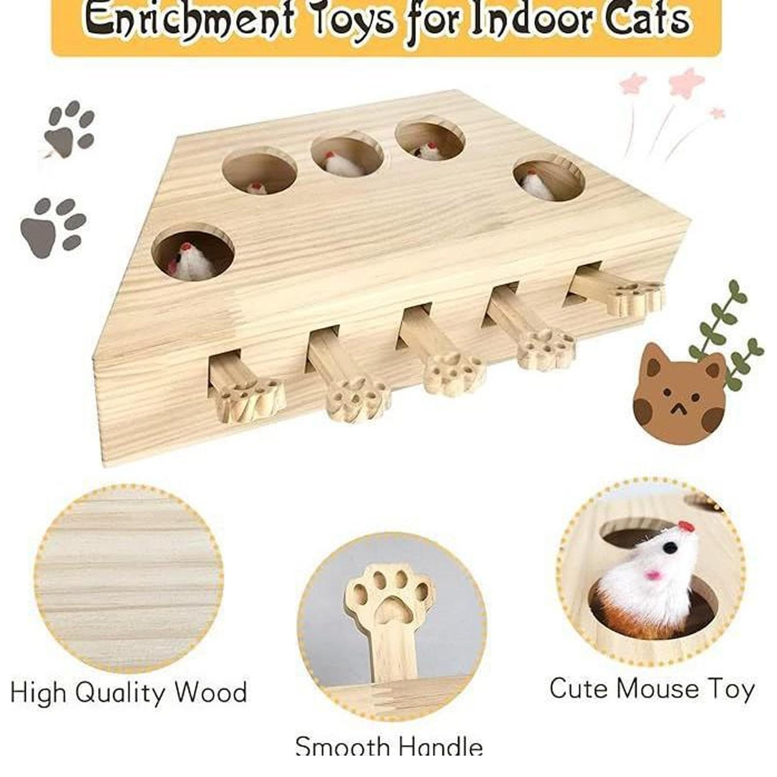 Jeu Taupe pour Chatons : Un Accessoire d'enrichissement et d'exercice Unique pour Les Chats, idéal pour Leur curiosité et
