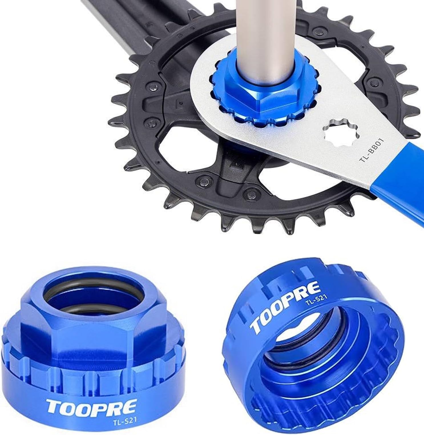 Bike Crank Removal Tool Lock Ring Tool Direct Mount Chainring Cassette Removal Tool for Shimano M7100/M8100/M9100/M9120 12-Speed Bike Crankset