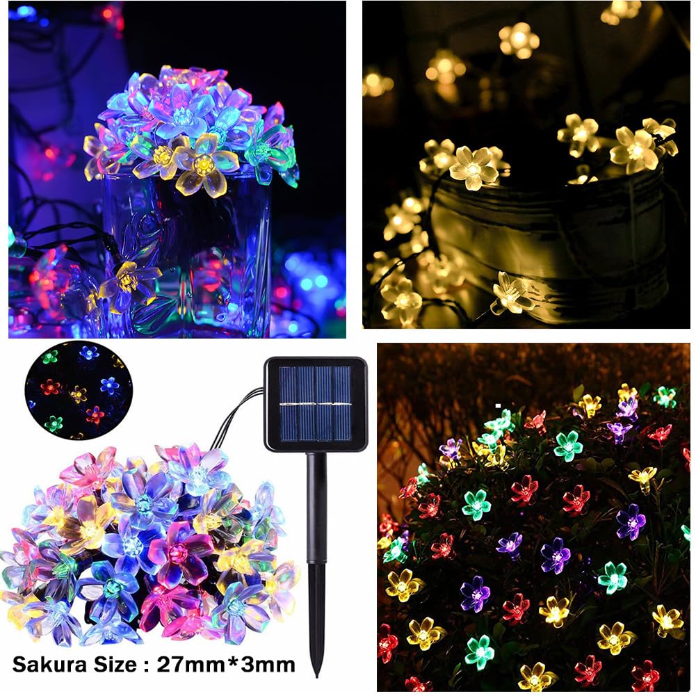FANSU Solar Lichterkette Aussen, Lichterkette Außen Solar Wasserdicht, 8 Modi Solarlichterkette Outdoor Wetterfest für Balkon Garten Pavillon Terrasse Vorzelt (Weiß,32 m 300 Lichter)
