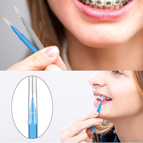 Miniatura 181 de Patelai 100 piezas de cepillos para limpiador, cepillo interdental, palillo de dientes, cabezal de hilo dental, hilo dental, higiene dental, hilo