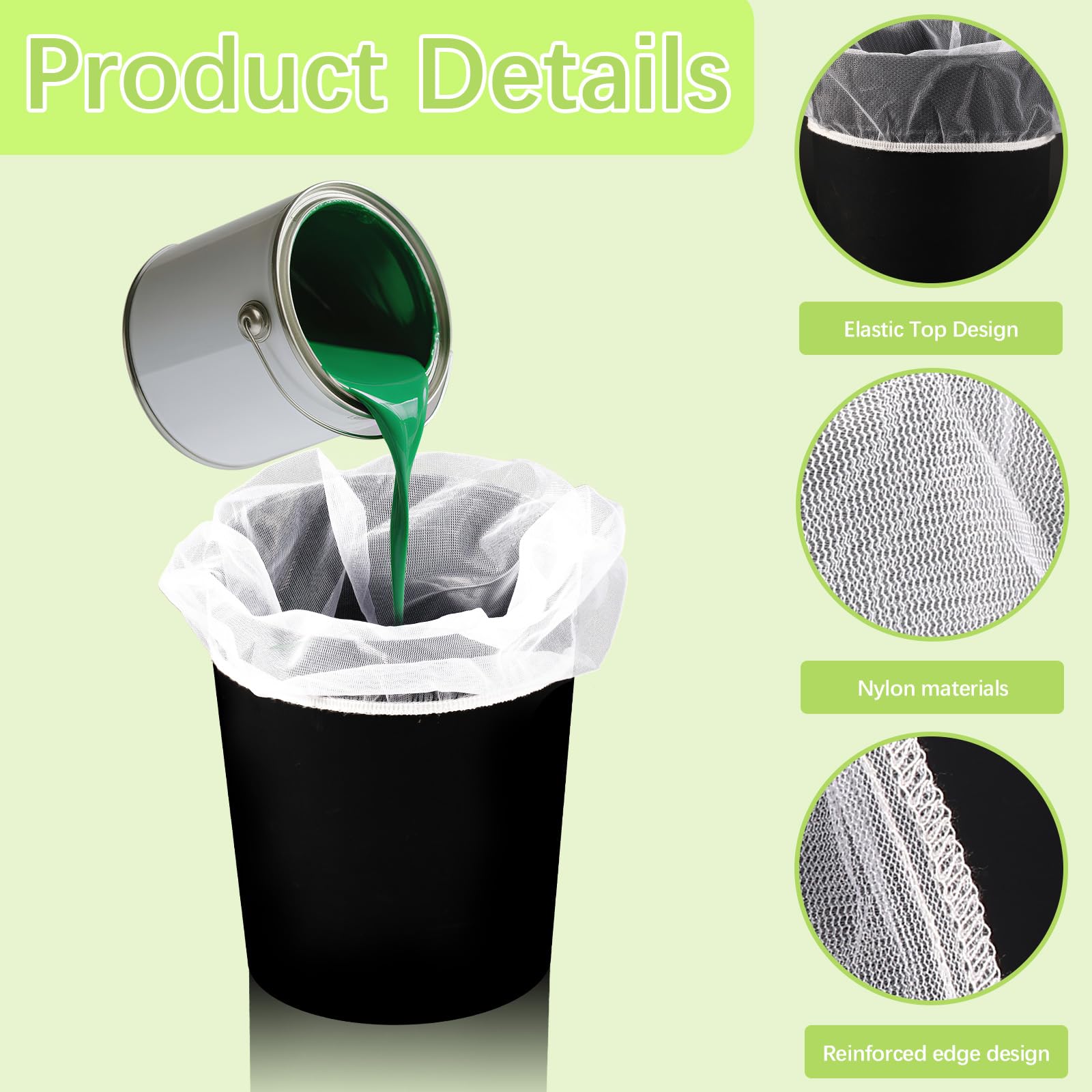 Paint Strainer Bags - 35 Pack for 5 Gallon Buckets -3