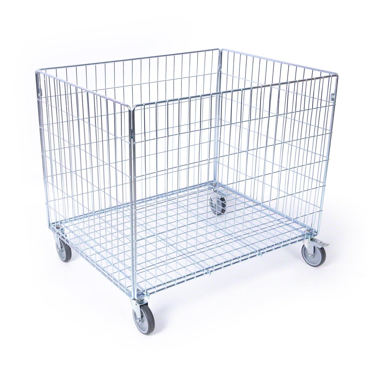 mkr4404 K Korb mit Leggings und Rollen, verzinkt, 835 mm x 625 mm x 740 mm Dimension