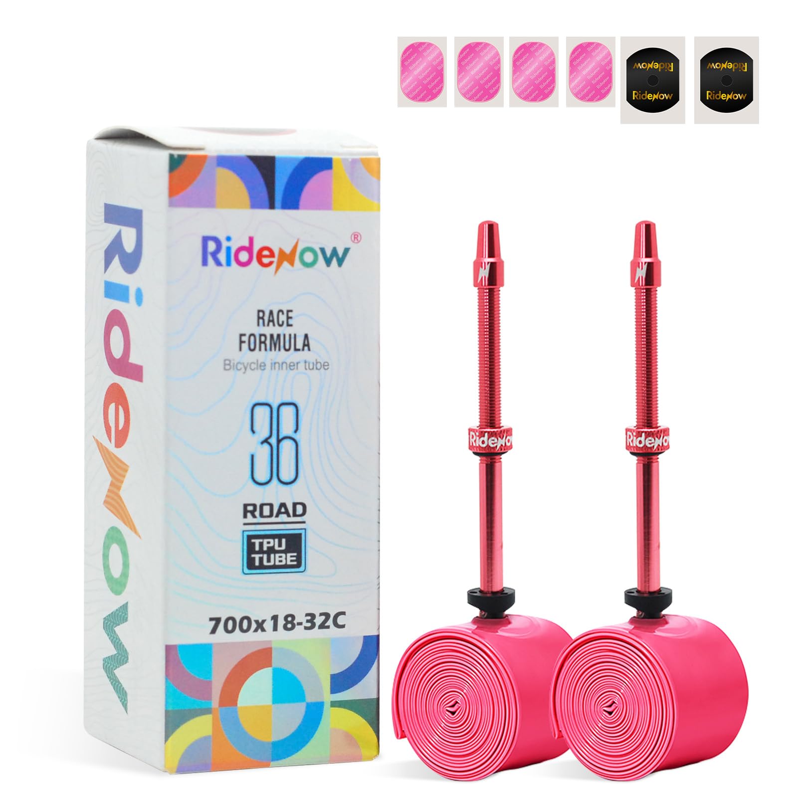 RideNow Road Bike TPU Inner Tube 700 x 18C-32C, Ultralight 36g 2-Pack