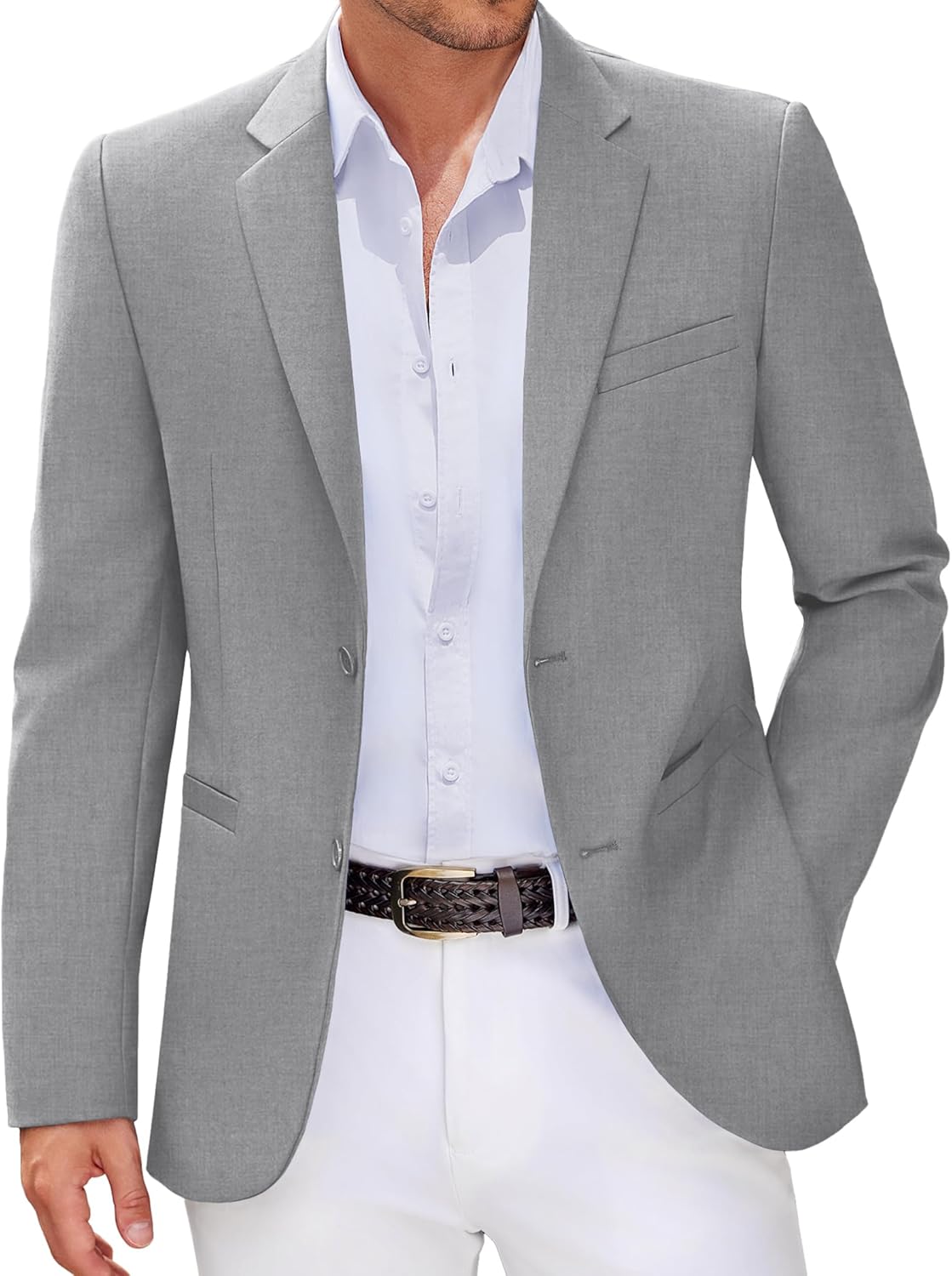 COOFANDY Men Casual Blazer Sport Coats Slim Fit Lightweight Business Two Button Suit Jackets