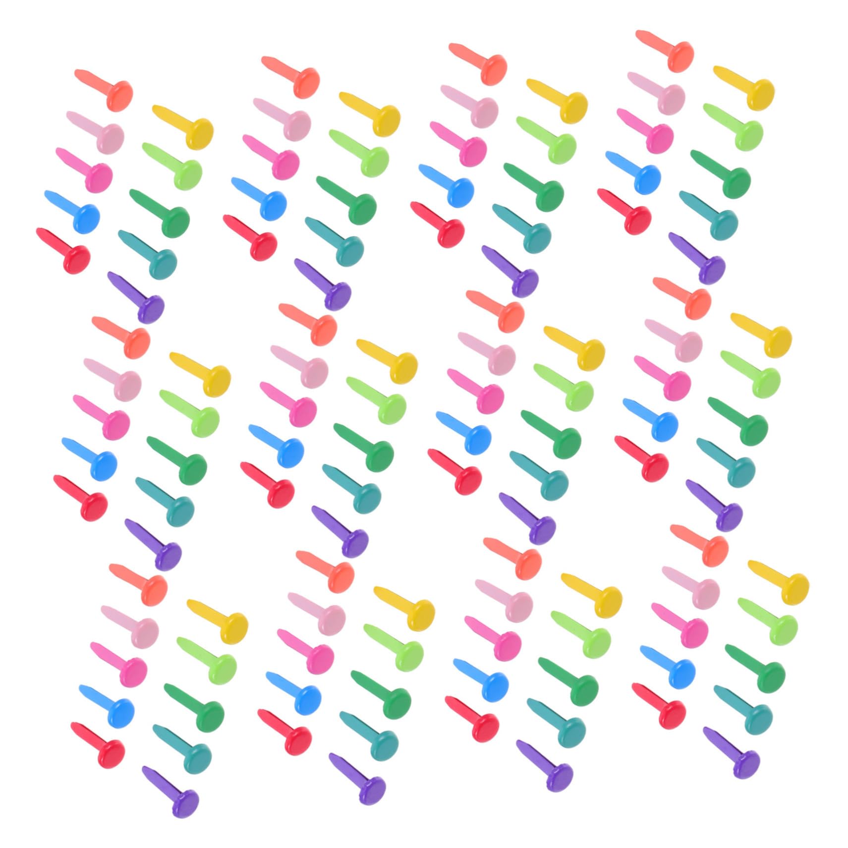 SOESFOUFU 350pcs Mini Split for Paper Crafts Double Prong Fasteners Iron Brad Decorative Nails for Craft Making