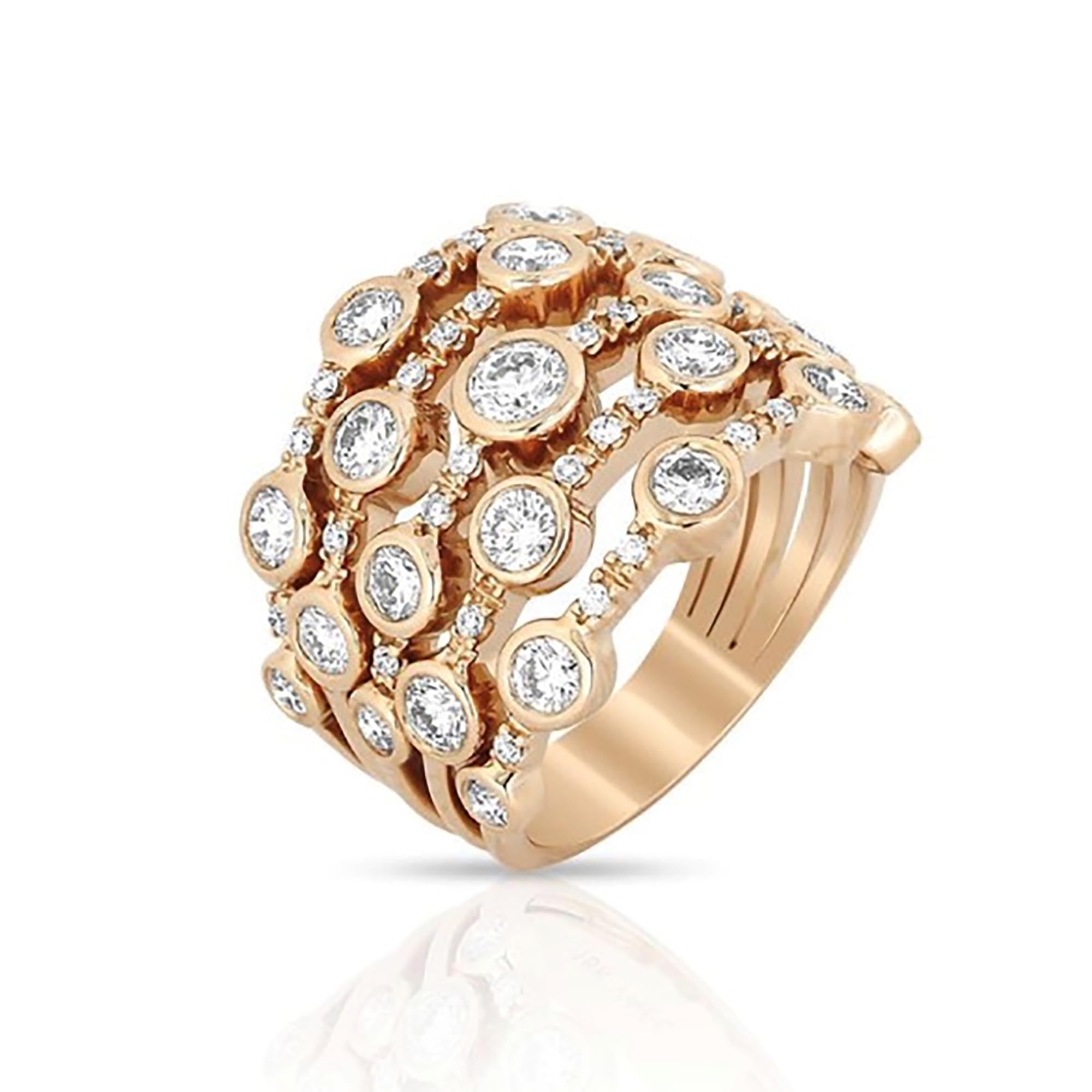 YINGXIANGKnot Cross Ring Enhancers for Women Statement Funky Trendy Love Fashion Engagement Ring Stainless Steel Rose Gold Plated Friendship Ring